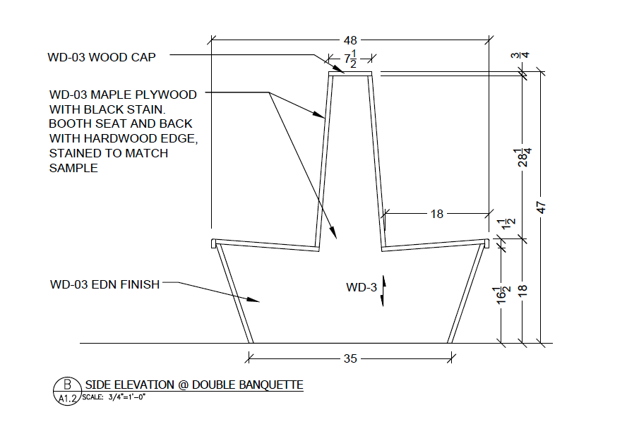 Wood Booth / Banquette (Stow Away Seat Option)