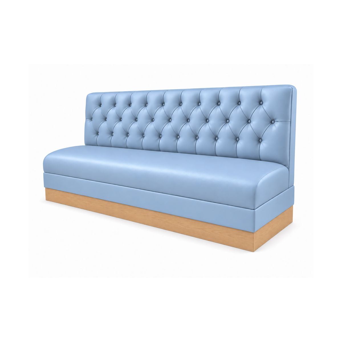Straight Booth - Tufted Back, Tight Seat, Toe Kick Base