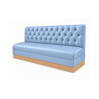 Straight Booth - Tufted Back, Tight Seat, Toe Kick Base